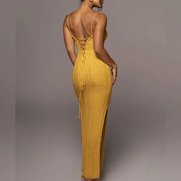 JLUXLABEL Yellow Cabana Views Crochet Dress - Picture 2 of 9